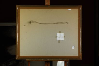 null R.BIGOT "Les deux canards" aquarelle sur papier, Signé en bas à droite