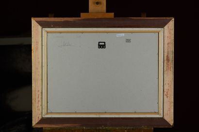 null DE VOS "Chausey Le Sond" acrylique sur panneau, SBD, 38x52.5cm