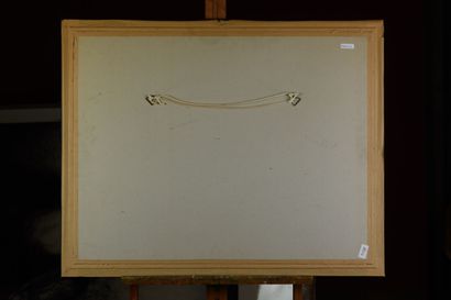 null R.BIGOT 1872-1953 "Les chouettes" aquarelle sur papier, signé en bas à droi...