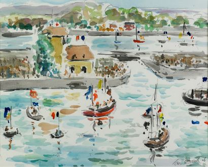 null Frederic LETERREUX "Honfleur 2006" watercolor, 39.5x50cm