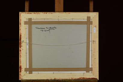 null J.SIEURIN "Panorama de Trouville" acrylic on cardboard, SBG, 31.5x40cm