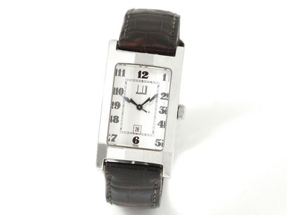 null DUNHILL ''FACET''

Men's wrist watch in steel, rectangular case slightly curved....