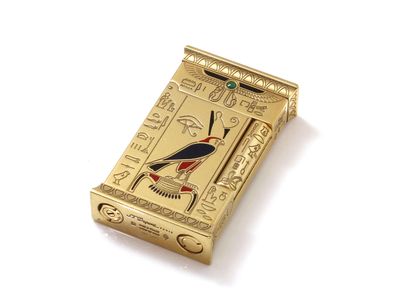 null DUPONT ''Pharaoh 2004 Limited Edition

Gold plated gas lighter, with Egyptian...