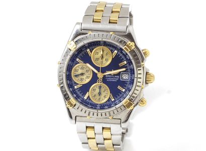 null BREITLING ''CHRONOMAT

Steel chronograph watch, blue dial with 3 counters and...
