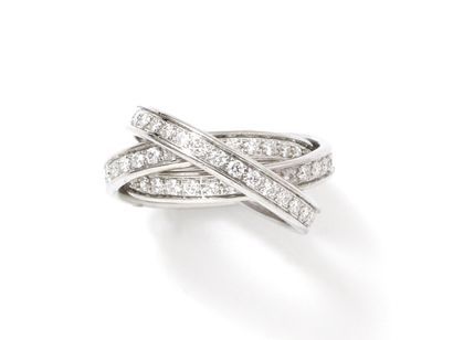 null 
CARTIER
 Wedding ring in white gold 750 thousandths, composed of 3 interlaced...