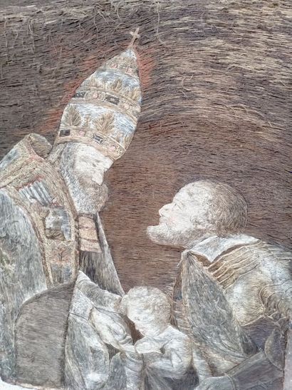 null Pope orthodoxe, tissage laine, 123 x 96cm