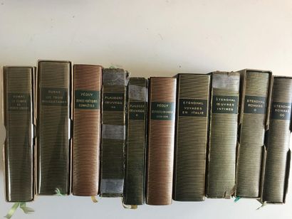 null PLEIADE, Ensemble de dix ouvrages. FLAUBERT oeuvres/ 2 volumes. STENDHAL romans,...