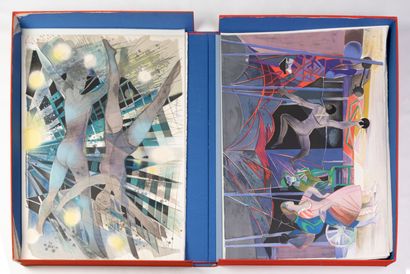 null Camille HILAIRE (1916-2004) "Le Cirque" 1 vol. in plano in a box, containing...