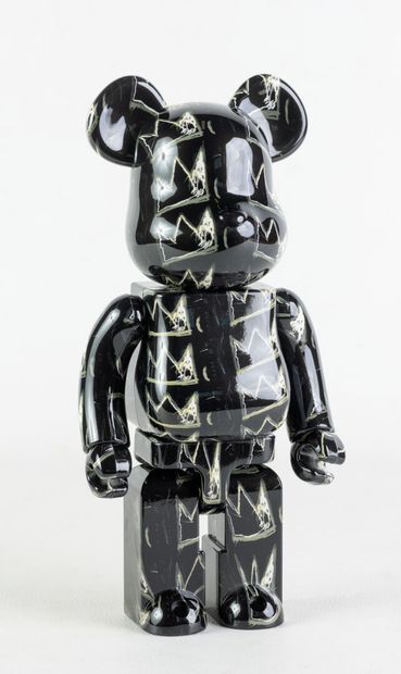 null Jean-Michel Basquiat (d'après). Figurine 400% +100% Bearbrick Modèle moyen V8....