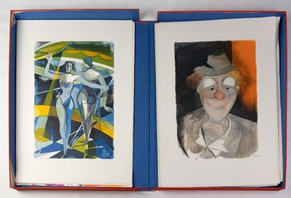null Camille HILAIRE (1916-2004) "Le Cirque" 1 vol. in plano in a box, containing...