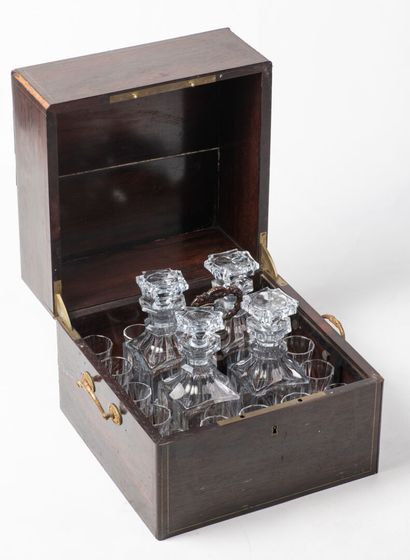 A liquor cellar in its box including 4 decanters...