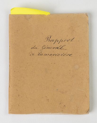 Report by General de Lamoricière, handwritten...