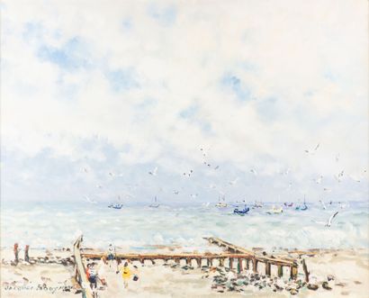 null Jacques BOUYSSOU "The Normandy Coast" HST, SBG, 65 81 cm