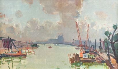 null Rudolff ZENDER (1901-1988) " Les bords de Seine" HST, SBD, 55 x 33 cm
