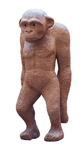 Jacques DIAMENT «Chimpanzé porteur»
Sculpture sur bois (pouvant servir de tabouret)
H....