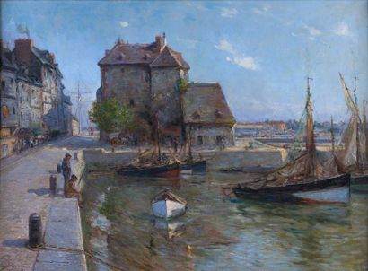 Adrien VOISARD MARGERIE 1867-1954 «La lieutenance du port de Honfleur»
SBG et datée...