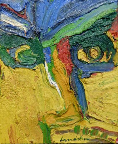 BENGT LINDSTRÖM 1925-2008 «Composition» peinture sur toile, SBD
61x50cm