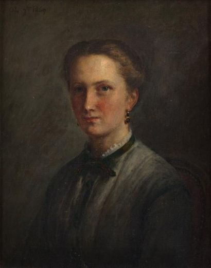 null Adolphe Félix CALS 1810-1880 "Portrait de Lucie DORIA" HST, SHG, datée 1869,...