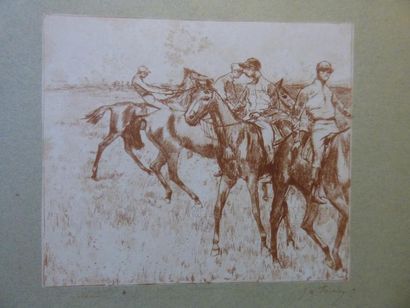 null William THORNLEY d'après Degas

1857-1935

"Départ des jockeys"

planche de...