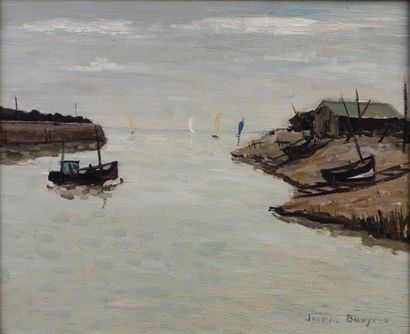 null Jacques BOUYSSOU

1926-1997 

"Le Port de la Rochelle"

HST, SBD, titré au dos,...