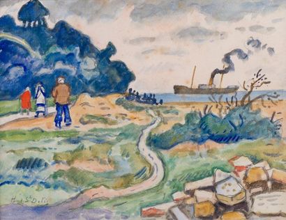 null Henri DE SAINT DELIS

1878-1949

" Le port de Honfleur"

aquarelle, SBG, 23...
