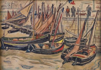 null Henri DE SAINT DELIS

1878-1949 

"Port de Honfleur "

aquarelle, SBD, 24.5...