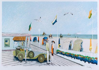 Ramon DILLEY Ramon DILLEY

1932

«Planches à Deauville»

lithographie, 313/600 ex.,...