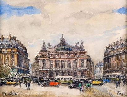 FRANK WILL Frank WILL

1900-1951

«Le Palais Garnier»

aquarelle gouachée, SBG

et...