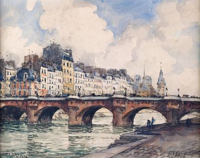 FRANK WILL Frank WILL 

1900-1951

«La Seine à Paris» 

aquarelle, SBG et située...