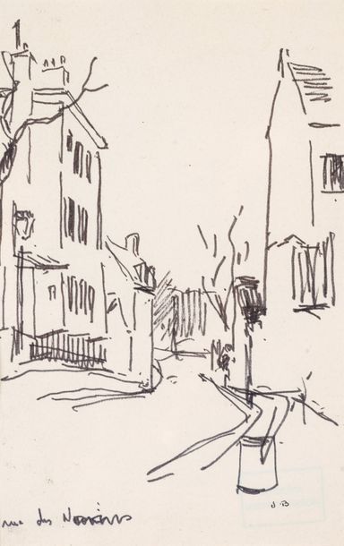 Jacques BOUYSSOU Jacques BOUYSSOU

1926-1997 

"Paris, Rue des Norvins" 

dessin,...