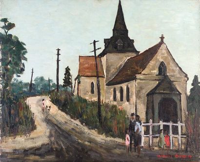 Jacques BOUYSSOU Jacques BOUYSSOU

"l'Eglise de Gonneville" 

HST, SBD, 54x65cm