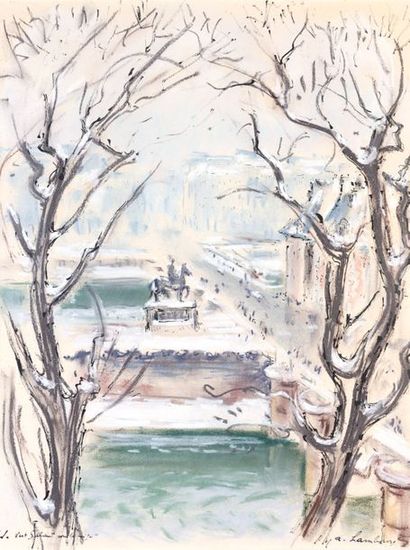 Andre Hambourg André HAMBOURG 

1909-1999 

 "Le vert galant sous la neige"

pastel,...