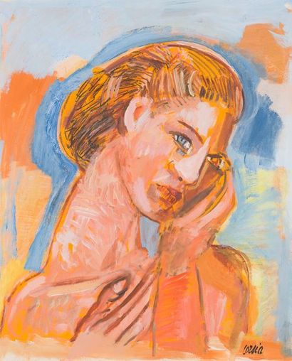 Gilbert CORSIA Gilbert CORSIA

1915-1985 

"Portrait de jeune femme" 

gouache, SBD,...