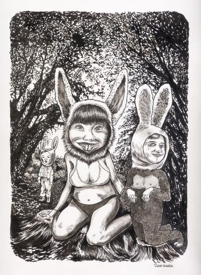 Dav GUEDIN Dav GUEDIN

"Les petits lapins" 

gravure, SBD, 30X24cm
