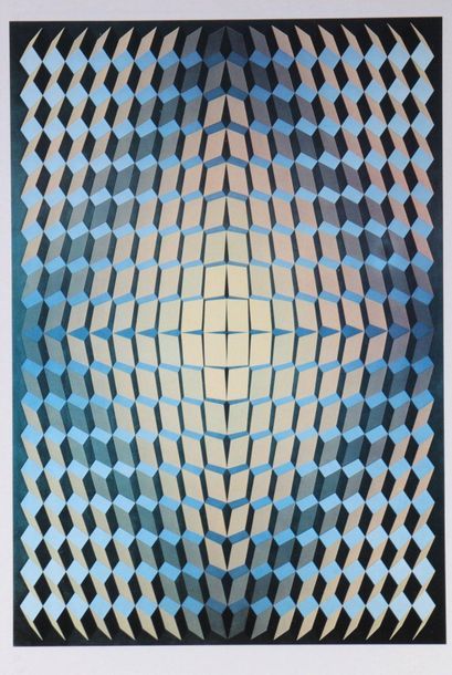  Victor Vasarely Sérigraphie couleurs 23/100
Dimensions: h610mm
Poids (Kg): 2.7kg
Etat:... Gazette Drouot