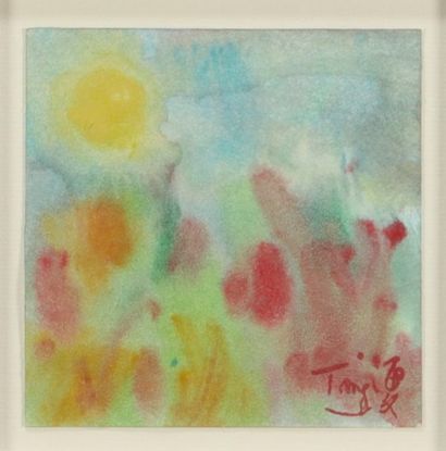  Haywen T'ANG (1927-1991) Small abstract watercolour. T'ang Haywen, born on 20 December... Gazette Drouot