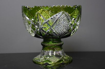 IMPOSING FRUIT CUT IN GREEN CRYSTAL OF VAL...