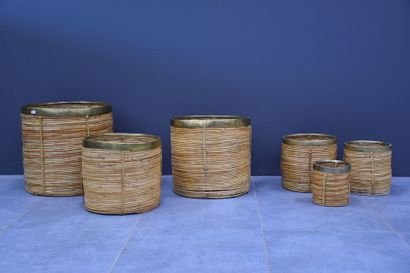 null LOT OF 6 PLANTERS YEARS OF 70 CERCLAGE COPPER