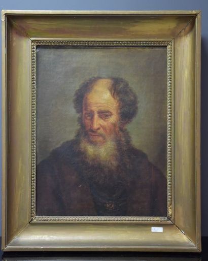 null OIL ON CANVAS CIRCA 1800, OLD MAN WITH BEARDS