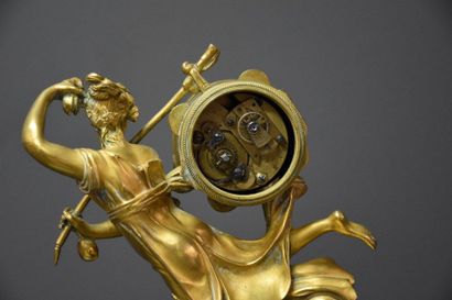 null Small gilt bronze pendulum with neo-classical subject around 1815-1820. ht 21...