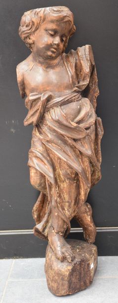 Carved wooden angel from the Baroque period....