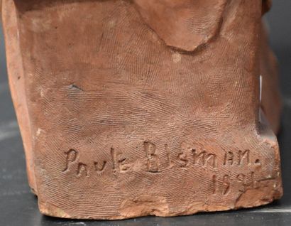 Paule Bisman ( 1897-1973) Paule Bisman (1897-1973). Stylized terracotta signed and...