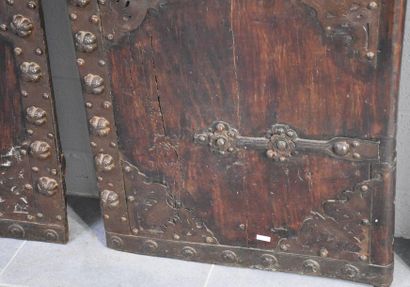 null "Pair of doors late eighteenth / early nineteenth wood and iron decorated with...