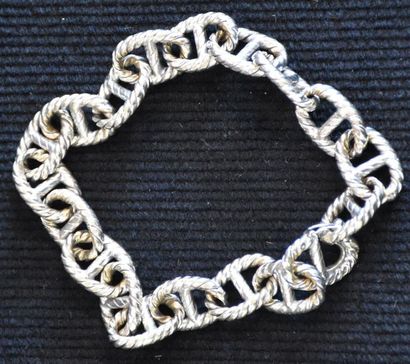 null Gucci white gold link bracelet, 23.3 g.
