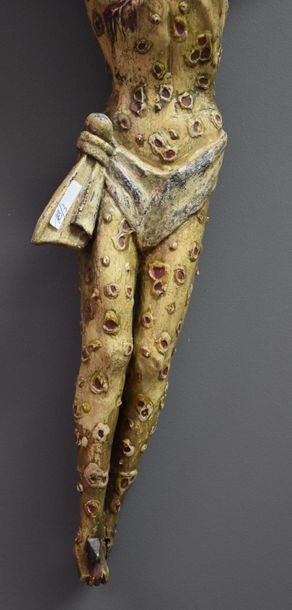 null Rare Christ with a pestiféré body covered with nuts. Germany early 18th century...