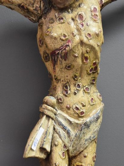 null Rare Christ with a pestiféré body covered with nuts. Germany early 18th century...