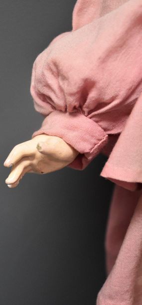 null SFBJ doll, bisque head, boiled cardboard body. Ht 57 cm . ( 1 finger missing...