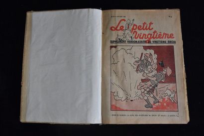 null Le petit XXème. Fascicules de l'année 1940 de 1 à 19. Reliure amateur. 