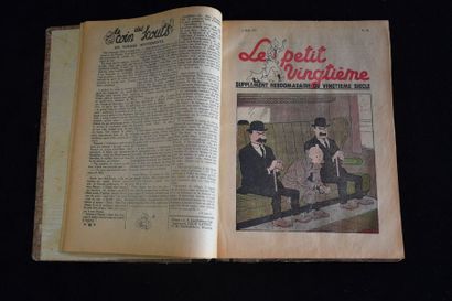 null Le petit XXème. Lot de fascicules de l'année 1937, incomplète. Reliés en 2 volumes....