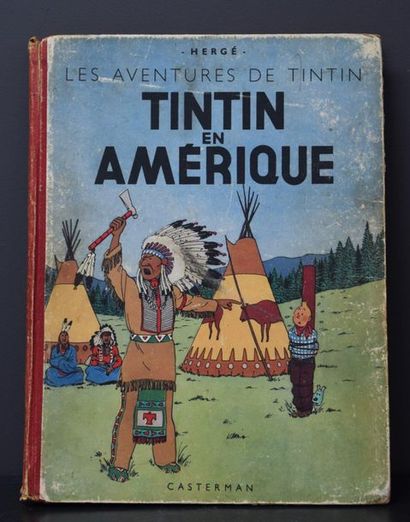 null Lot de 2 Tintin noirs et blanc : " Tintin au congo " et " Tintin en Amérique"....